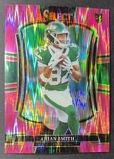 2025 Panini Select Arian Smith Premier Level Pink Prizm Shock #177 RC Jets