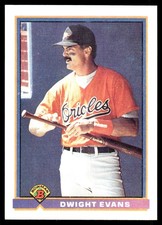Dwight Evans 1991 Bowman #103 Orioles MLB READ FREE SHIPPING AutographDen