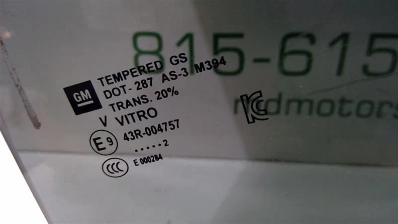 2020 - 2022 雪佛兰拖车后门左窗玻璃原始设备制造商 43R-000265 — 第 2/4 张图片