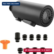 Pull Down Kitchen Faucet Head Replacement 9 Adapters, Matte Black