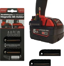 StealthMounts Milwaukee M18 Magnetic Bit Holder | Drill One Size, Black 