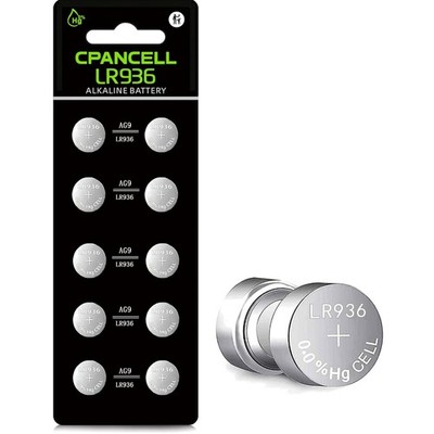 10 Stück LR936 AG9 Alkaline Batterie 1,5V für Uhren und elektronische Geräte