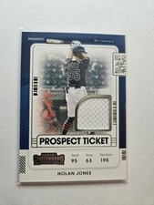 Nolan Jones 2021 Panini Contenders Prospect Ticket Jersey Relic #PTJ-NJ AA72