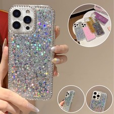 Glitter TPU Shockproof Case Fr iPhone 17 Pro Max Air 16e 15 14 13 12 Bling Cover