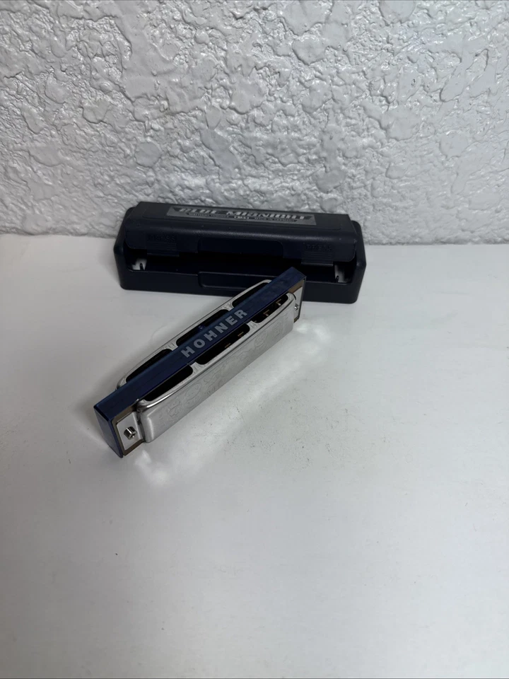 GAITA AZUL MEIA-NOITE EM CHAVE DE "A" FEITA POR M. HOHNER NA ALEMANHA - Imagem 4 de 4