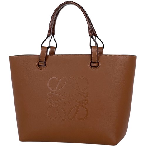 Loewe Hand Bag Anagram 2WAY leather Brown Women