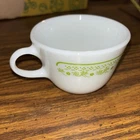 Vintage Pyrex Coffee Tea Cup Summer Impressions Green