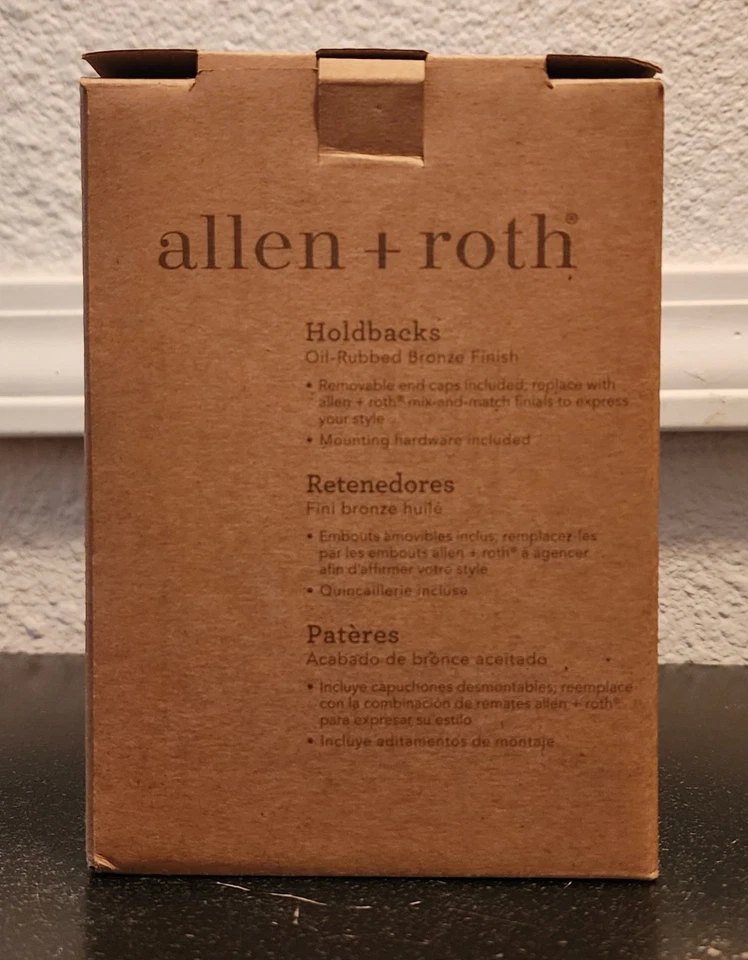 New Allen & Roth Copper Look Curtain Pullbacks 1600 Dorb In Box - Image 3 of 3