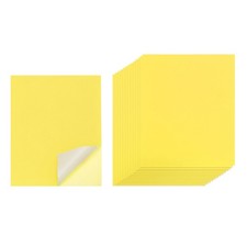 30 Sheets Printable Self Adhesive Sticker Paper for Inkjet Printer, Yellow