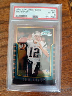 Tom Brady 2000 Bowman Chrome #236 PSA 8 BRAND NEW SLAB!!!