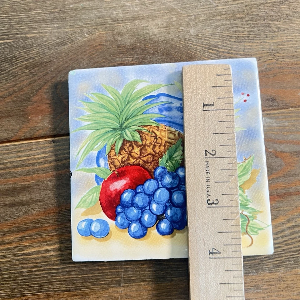 Jeffrey Court Fruit Plate Ceramic Tile Replacement Colorful Kitchen Decor - Image 3 of 4