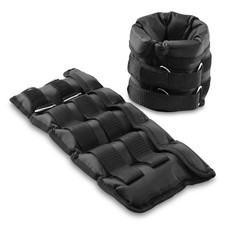 10 LB Adjustable Ankle Wrist Weights Pair, 5 LB each with Removable Weight