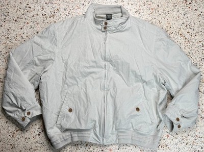 Henry Cottons Vintage Men's Full Zip Beige Long Sleeve Bomber Jacket Size XXL
