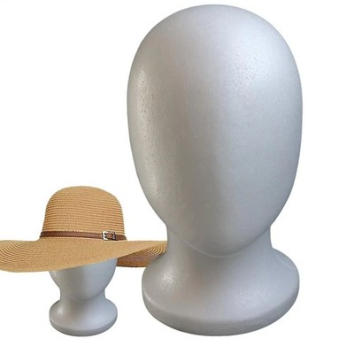 Weiblicher Styropor Mannequin Kopf   Gesichtsloses Display für Haare & Hüte