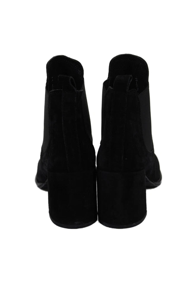 Botines Pullover Pedro Garcia Mujer Gamuza Texturizada Forrados Tacón Bloque Negro Talla Foto 3 de 4