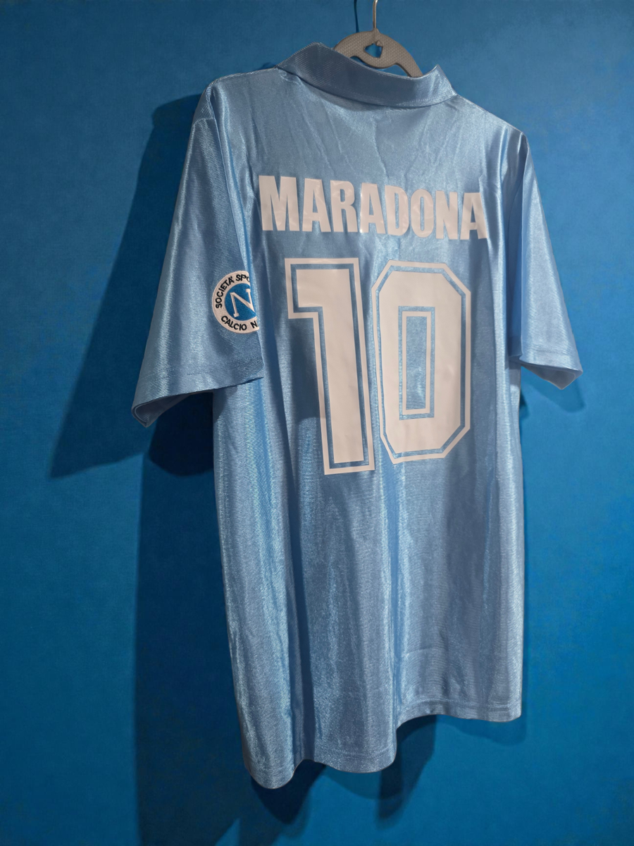 SSC NAPOLI HOME 1990/1991 - Football Soccer - MARADONA # 10 - 2XL