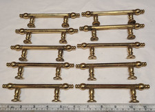 Lot of 10 Vintage Amerock Allison Solid Brass 3" Ctr. Cabinet Bar Pull 555