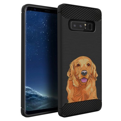 For Samsung Galaxy Note 8, Case Dog Designs Slim Black Flexible TPU Cover
