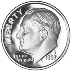 1993 S SILVER ROOSEVETT DIME