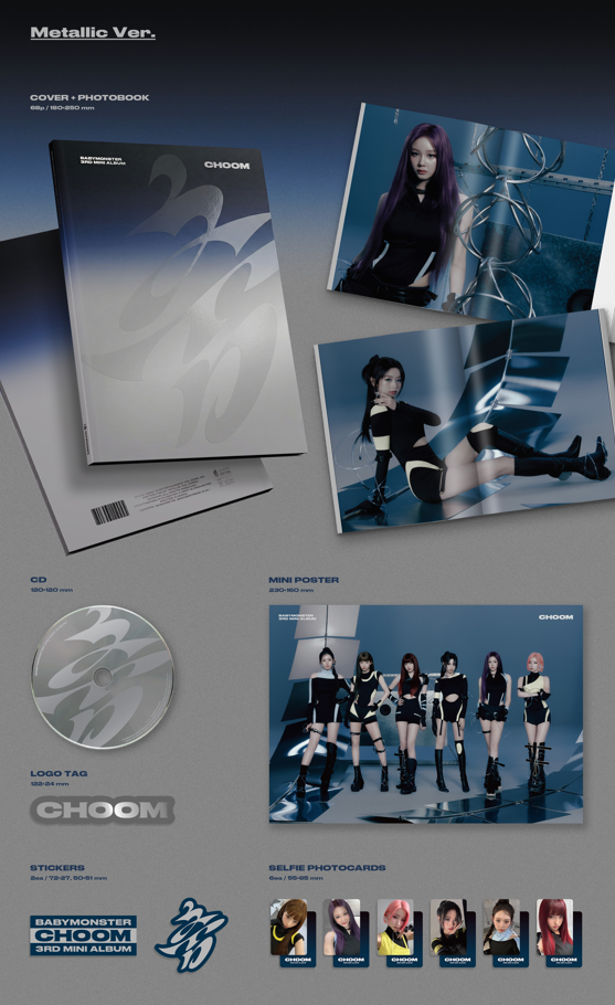 BABYMONSTER CHOOM 3rd Mini Album Photobook Ver (Crimson / Metallic