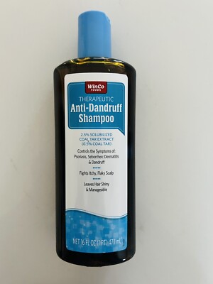 Therapeutic Coal Tar Anti Dandruff Psoriasis Shampoo 16 oz Winco Foods