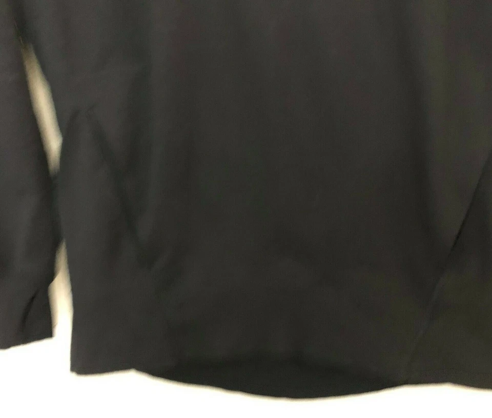 Zella Sz XS Activewear Top Thumbholes Kangaroo Pocket Black LS Scoop Neck - Image 4 of 4