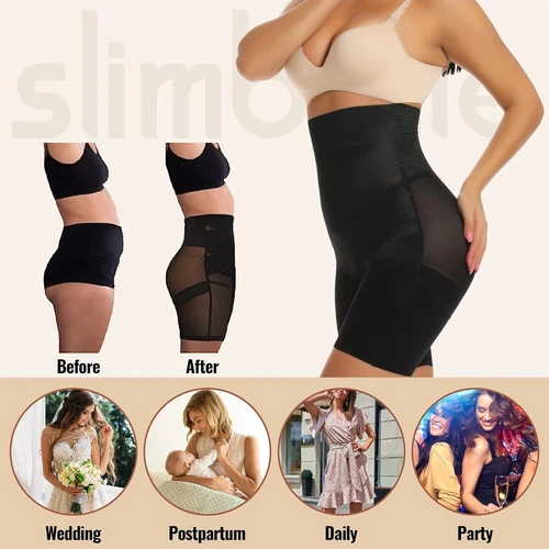 Frauen High-Waist Body Shaper Shorts Bauch Kontrolle Shapewear Unterwäsche - Bild 10 von 13