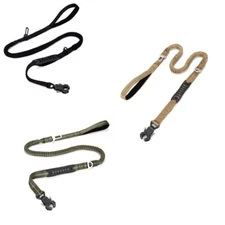 PowerFlex Multifunctional Bungee Dog Leash Carabiner Clip, Seatbelt Dual Handles