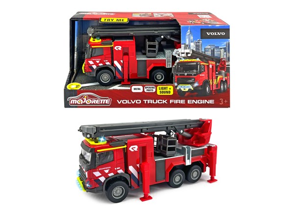 Majorette - Volvo Feuerwehr-Truck (19 Cm) – Hochwertiges Modellauto-image