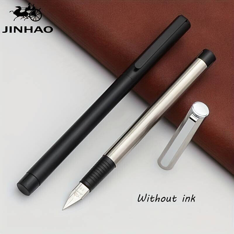 Jinhao 65 Füllfederhalter - Starter Füller - StahlChrome - Extra Feine Feder