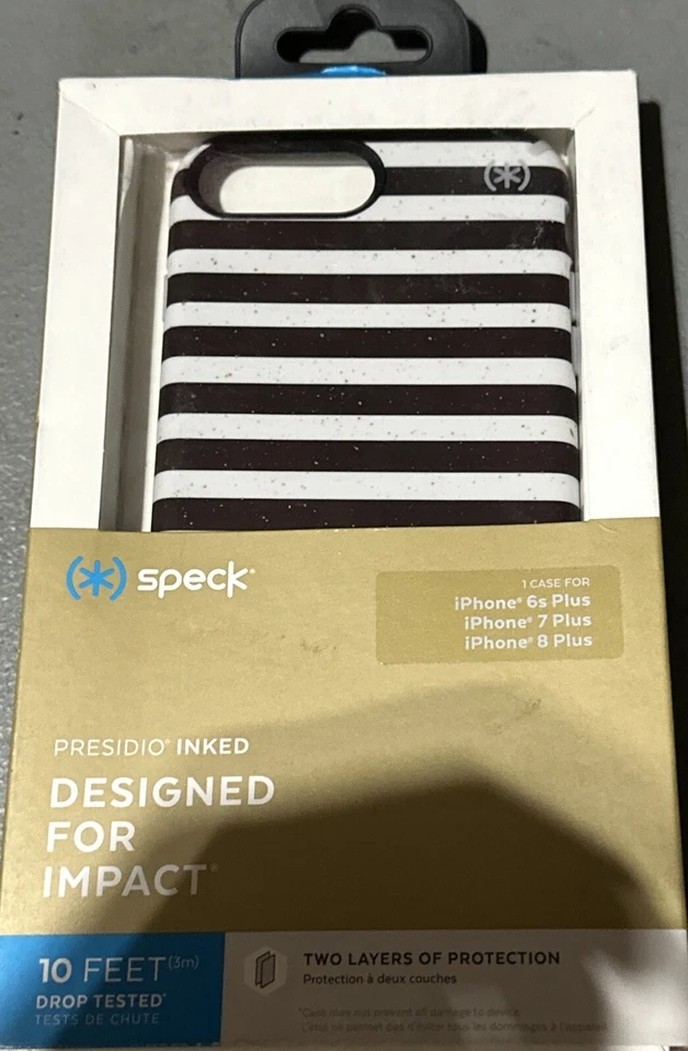 Estuche Speck Apple iPhone 6S Plus 7 Plus 8 Plus Presidio Tintado Dorado Moteado Foto 3 de 3