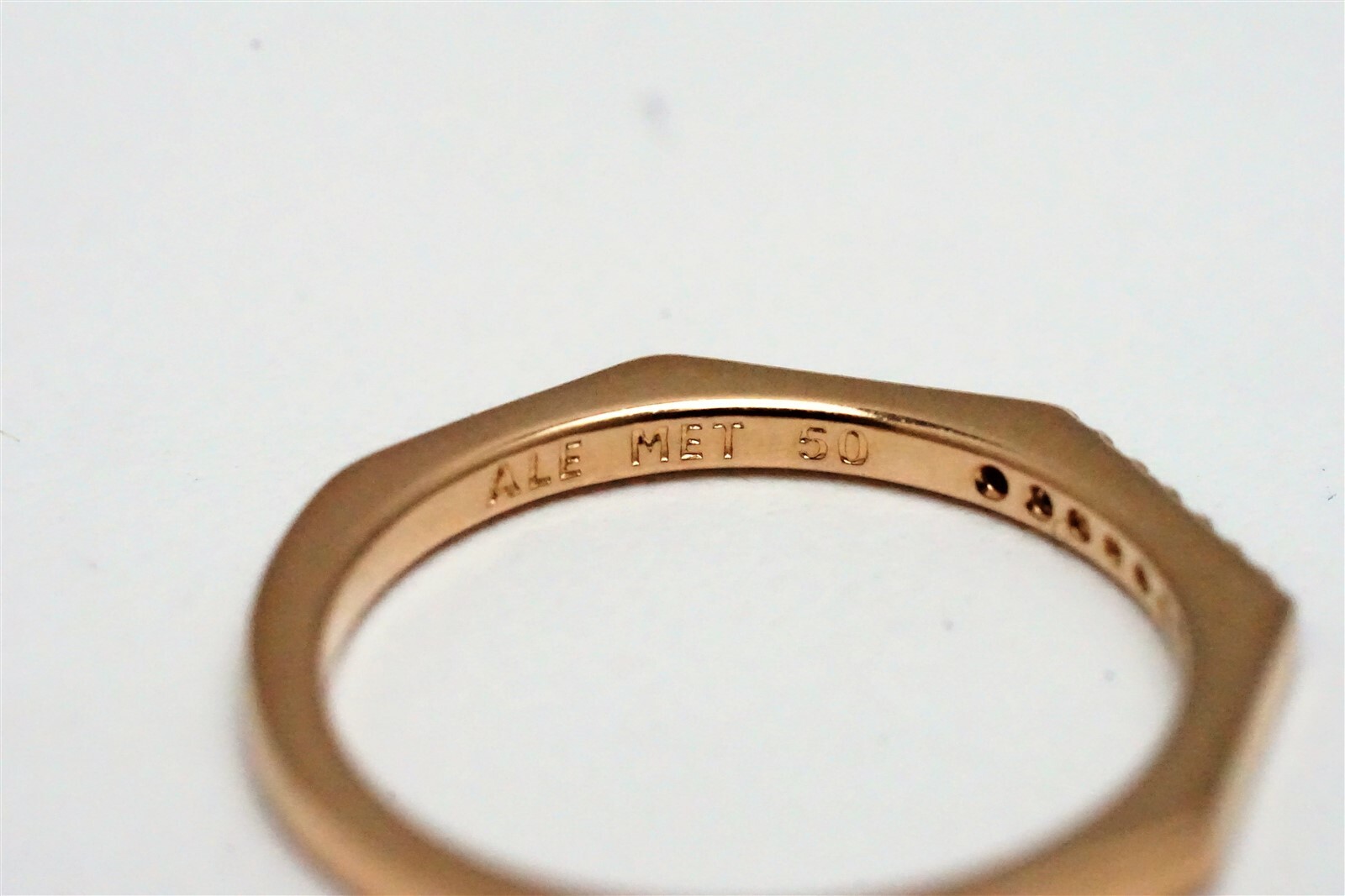 Pandora Multifaceted Ring Stackable 14k Gold Plat… - image 7