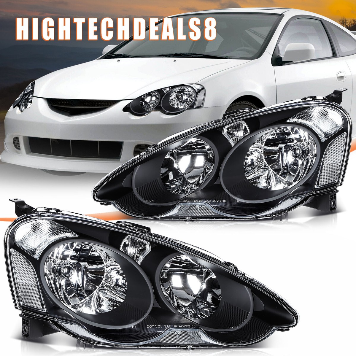 USヘッドライト 2002-2004 Acura RSX DC5 USヘッドライト 2002-2004 Acura RSX DC5ヘッドライトアセンブリペアの