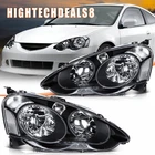 Left+Right For 2002-2004 Acura RSX (DC5 ) Headlights Assembly Black Housing