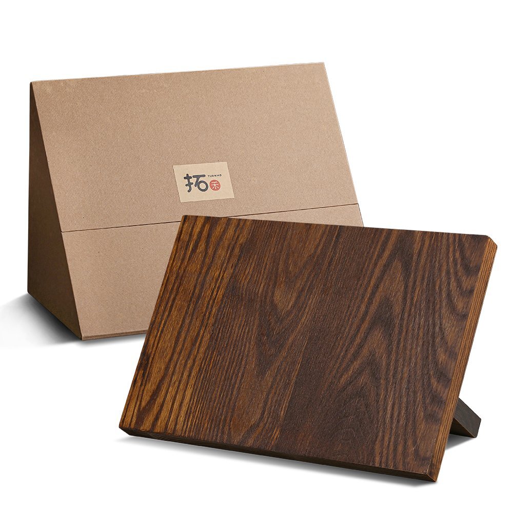 TURWHO Ash Wood Magnetic Knife Block Rack Kitchen Chef Cook Knife Storage Holder