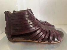 Roan Bed Stu Sandals Sz 7 Pearl Gladiator Boho Strappy Open Toe Leather Strap