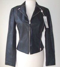 Maison Martin Margiela Mm6 Black Leather Zipper Biker Jacket 42 6