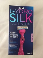 Schick Hydro Silk Razor Handle  3 Cartridges Bikini Line Body Shaver