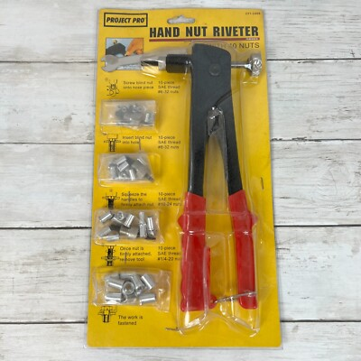 #ad Project Pro Hand Nut Riveter #231 2408 W 40 Nuts Vintage New In Package NOS $12.29