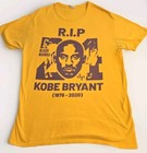 Men's Gildan Kobe Bryant Los Angeles LA Lakers Yellow Memorial T Shirt