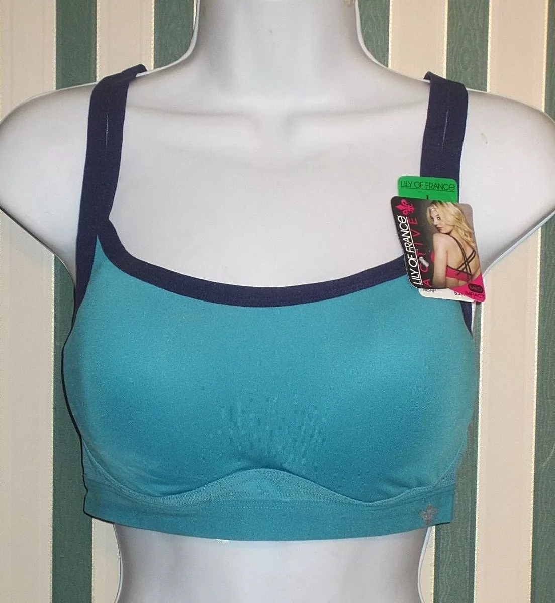 NWT LILY OF FRANCE Low & Medium Impact Sport Bras: Assorted