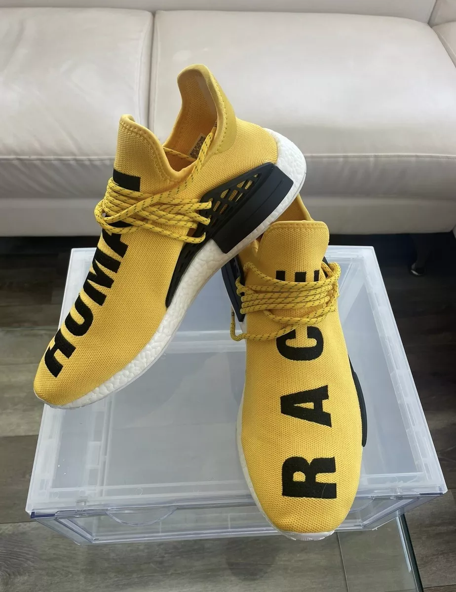 merknaam Plaatsen Volgen Adidas NMD Human Race x Pharrell Yellow | eBay