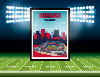 Nissan Stadium Print-Tennessee Titans Fan Travel Poster Gift Man Cave