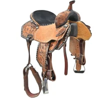Used 14.5" Scott Thomas Barrel Racing Saddle Code: U145STSBR300