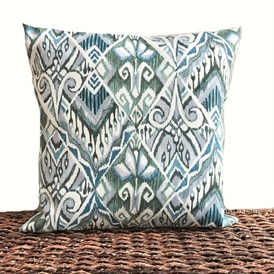 gray ikat pillow