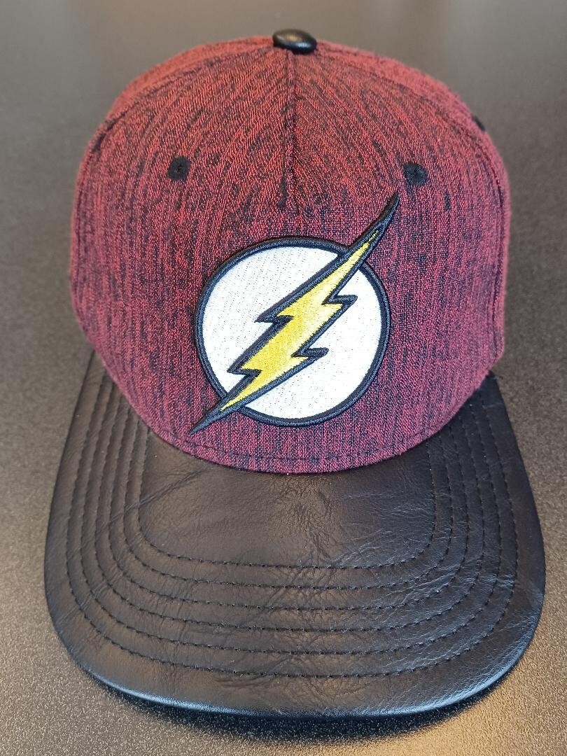 Flash Flatbill Hat Maroon With Black Leatherette … - image 2