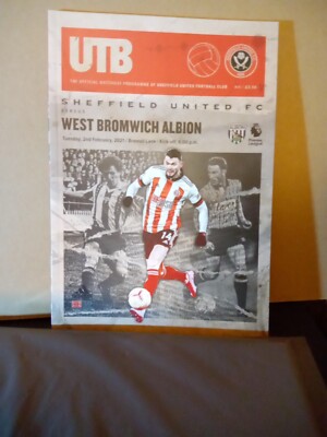 Sheffield United V West Bromwich Albion 2.2.21 postfrisch  