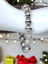 Solid Sterling Silver Ball Bead Bracelet 12mm 34.6g 8.5"  Superbly Made