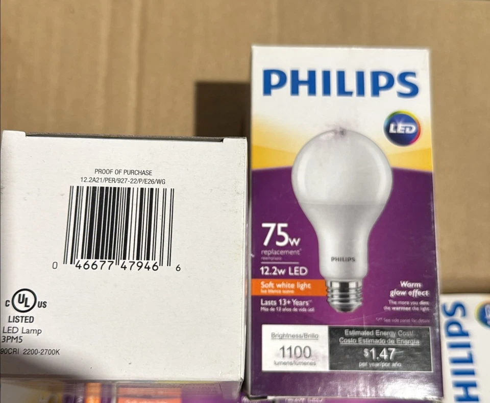 Philips A21 75W Equivalent Warm Glow Soft White Medium Dimmable LED Light Bulb - Image 2 of 2