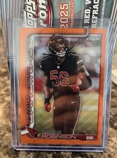2025 Topps Chrome Football - Darius Robinson #9 Cardinals Orange /25 Rookie